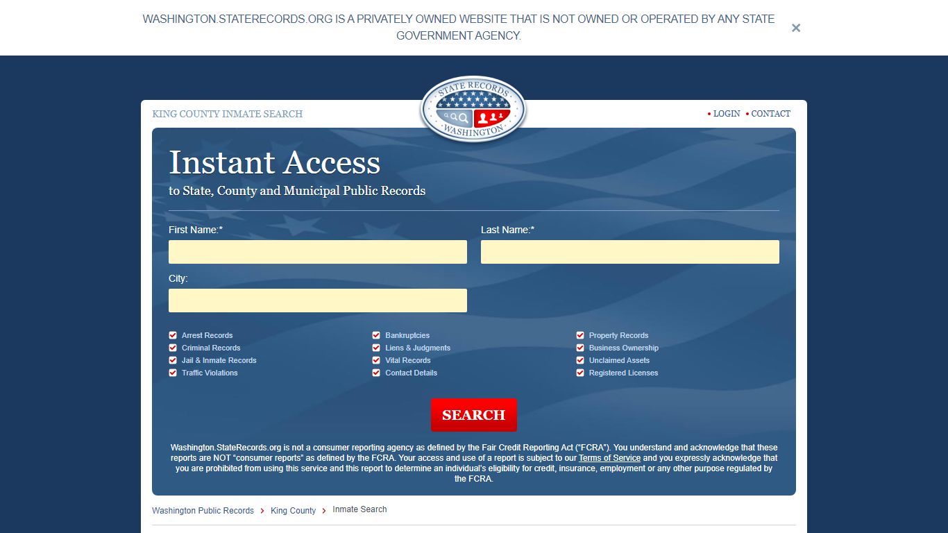 King County, Washington Inmate Search | StateRecords.org